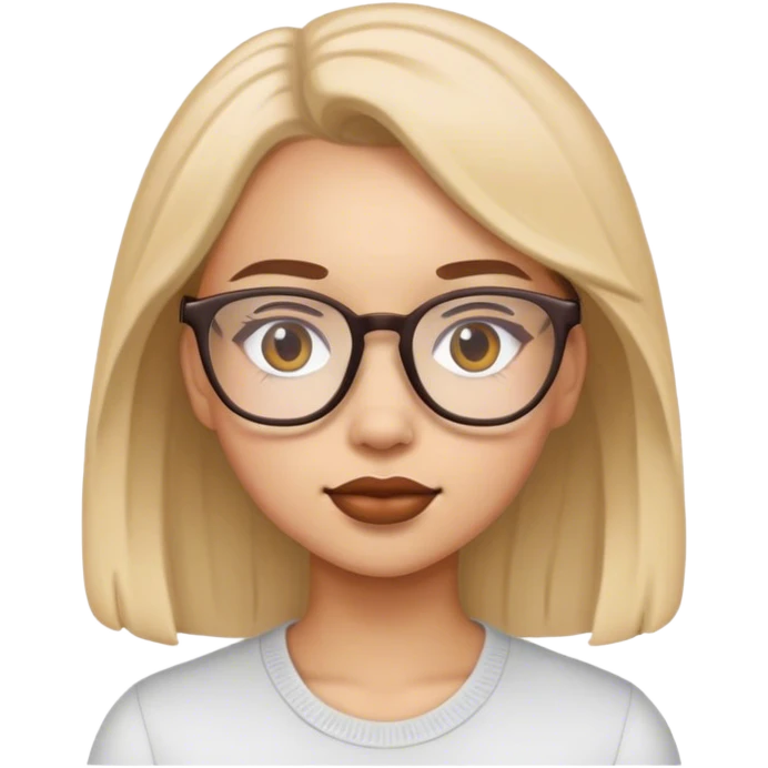 Chica con gafas emoji
