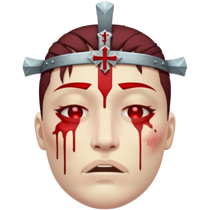 Warrior dead and closed eyes with cross eye emoji