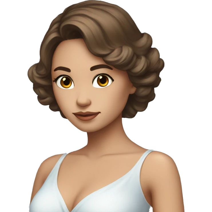 Beautiful angel wings long dress brown hair bleu eyelashes emoji