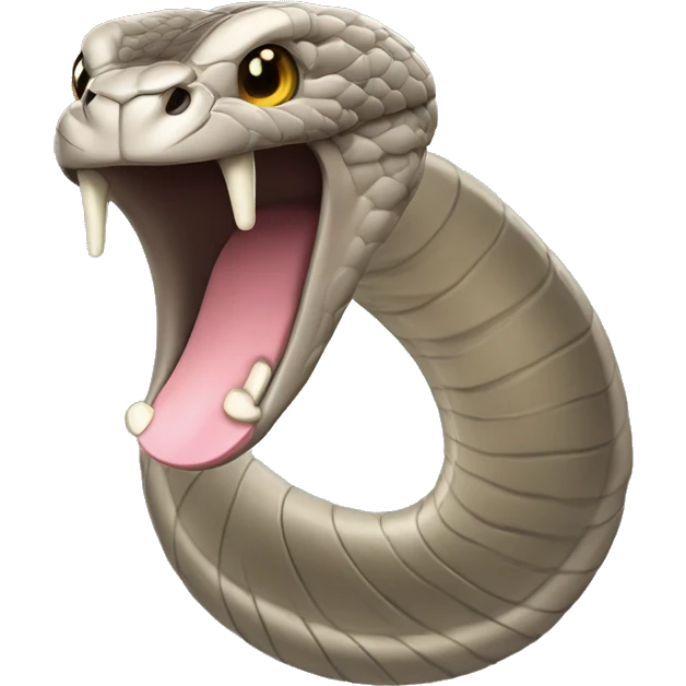 Cobra Pendurada em um cajado com um V embaixo emoji