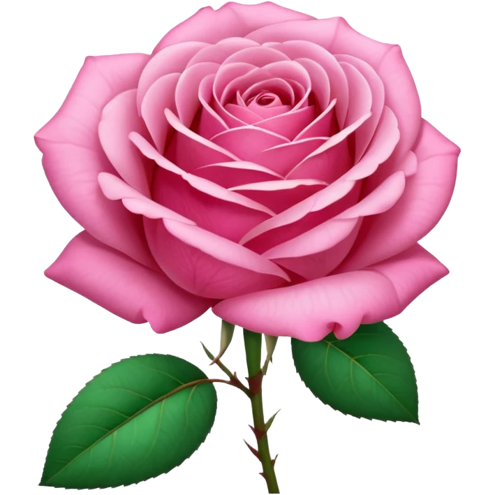 ultra realistic pink rose side view emoji