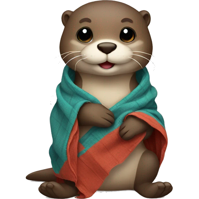 Otter with blanket emoji