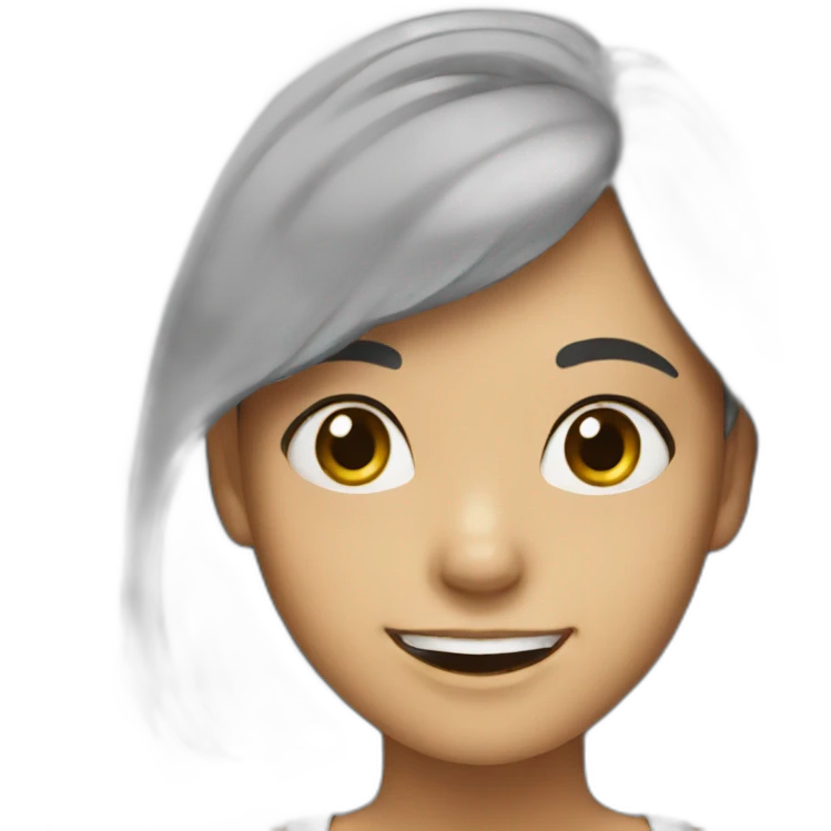 Girl with a smile emoji