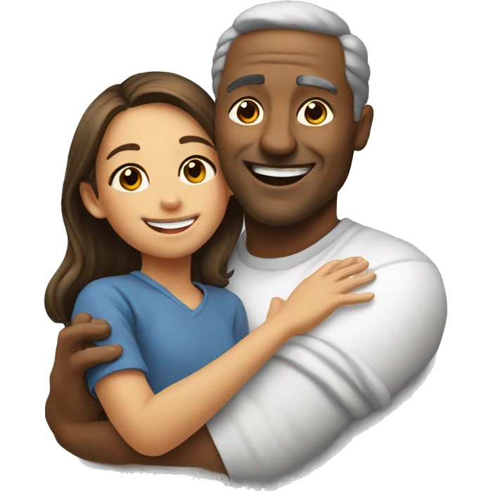 happy moments father and daughter emoji