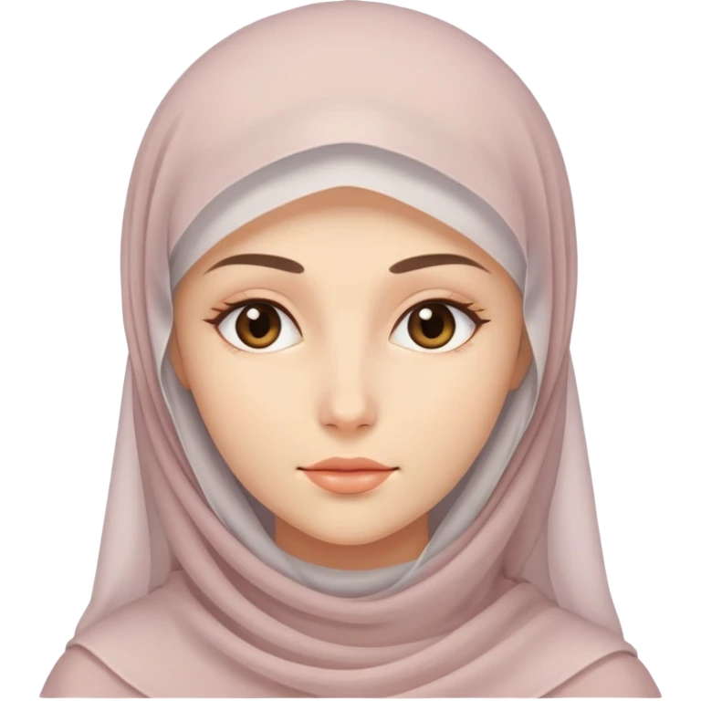 veiled woman, soft colors emoji