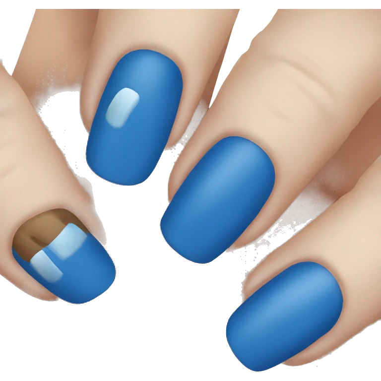 Blue nails emoji