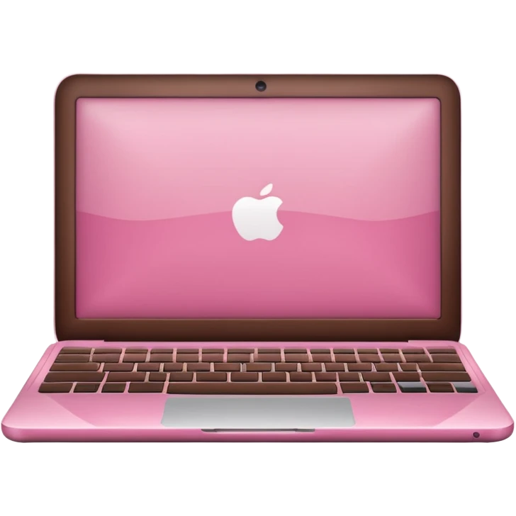 pink and brown striped laptop emoji
