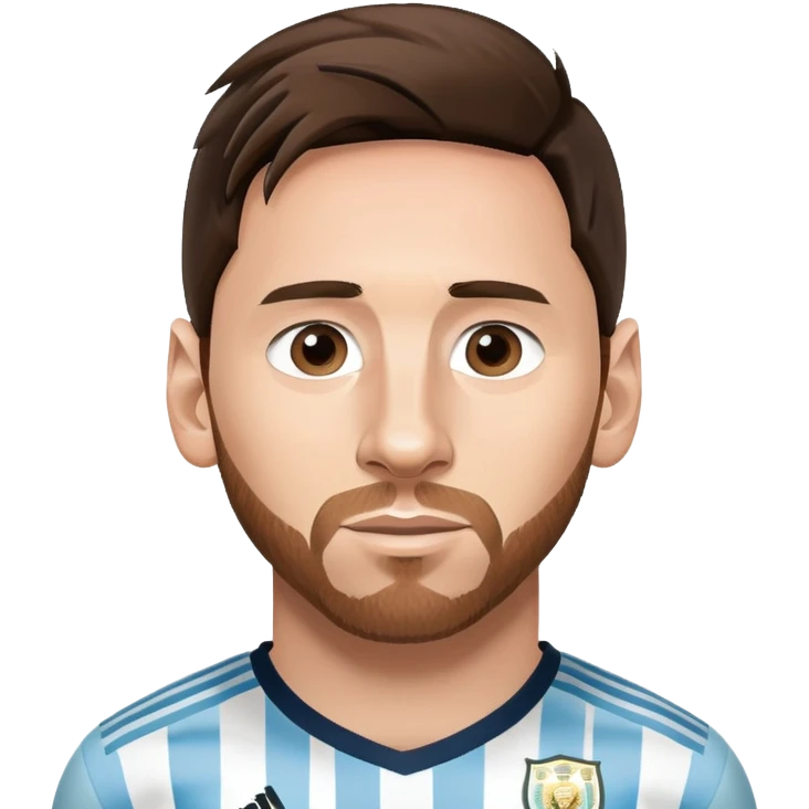 Lionel Messi soccer player with Argentina jersey emoji