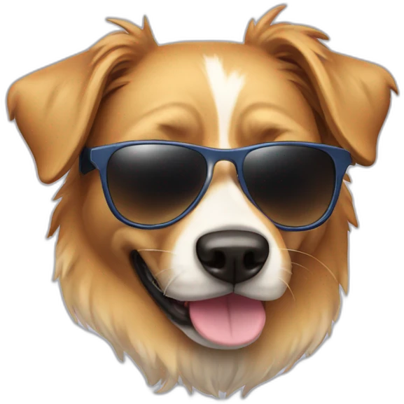 Dog with sunglasses  emoji