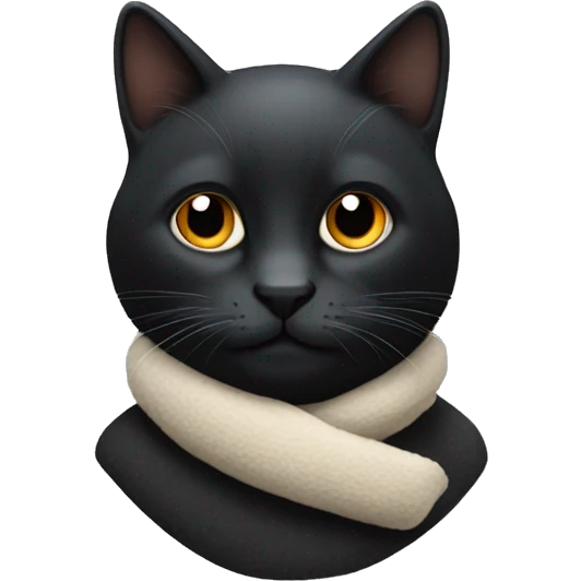 Gato Negro Estilo Invierno emoji