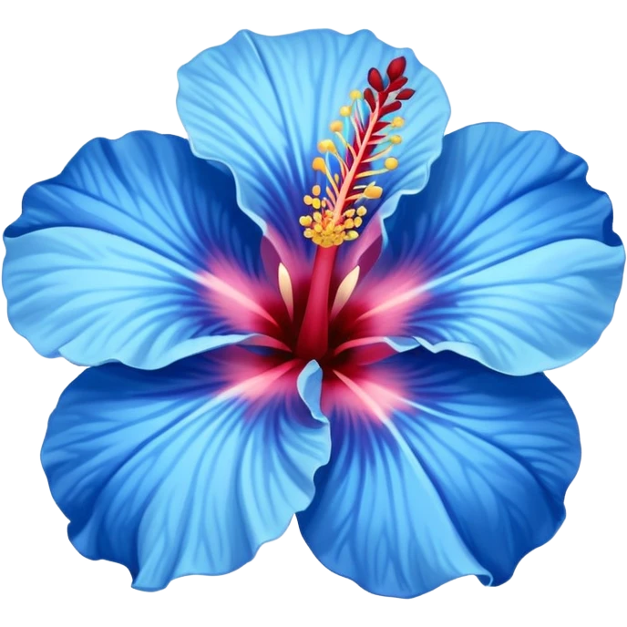 hibiscus flower blue emoji
