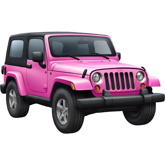 Ombre Pink Jeep Wagon With Glitter  emoji