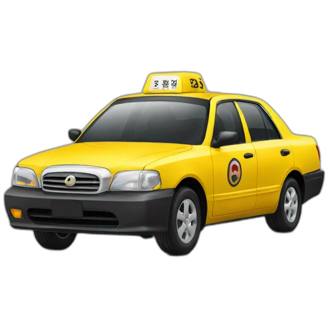 Japanese yellow sedan taxi  emoji