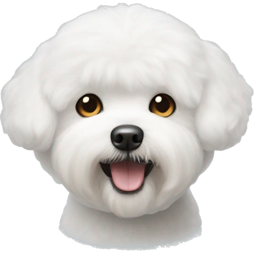 White bichon frise face emoji