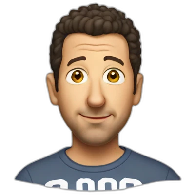 actor adam sandler cartoon wearing tee emoji