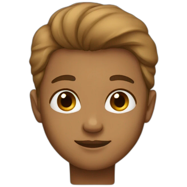 light brown love emoji