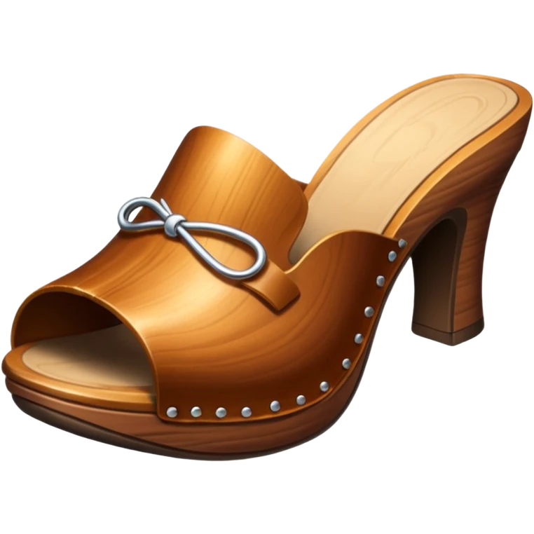 wood slipper with heels emoji