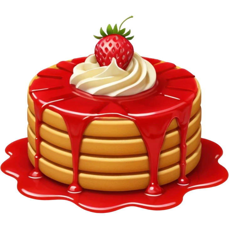 Gaufres coulis fraise emoji