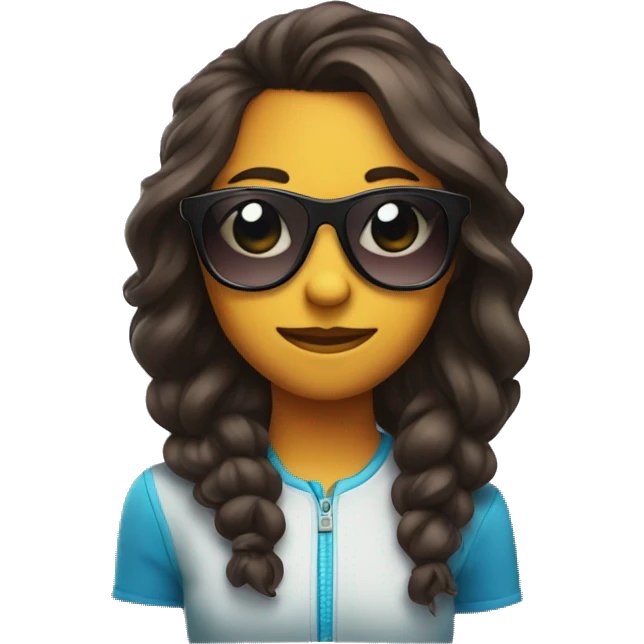 girl smirking with sunglass emoji
