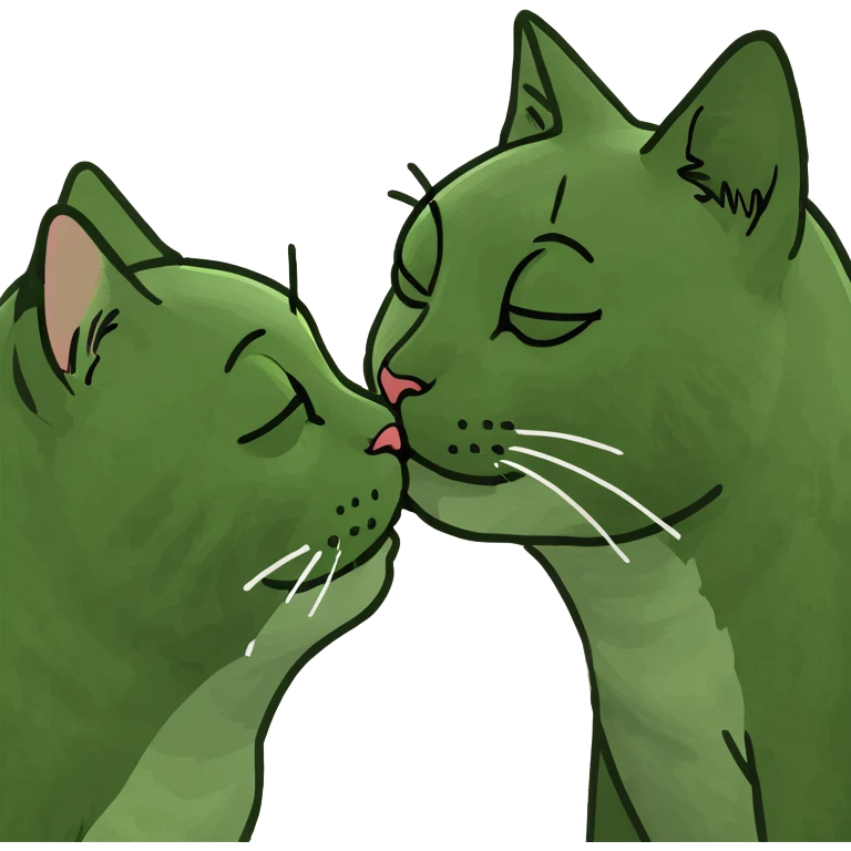 Cat giving kiss emoji