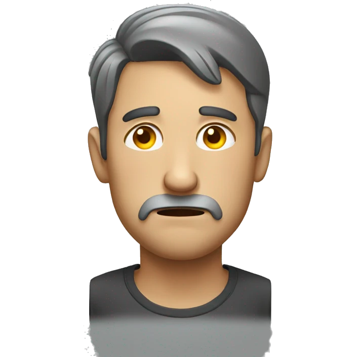 man with tired emoji