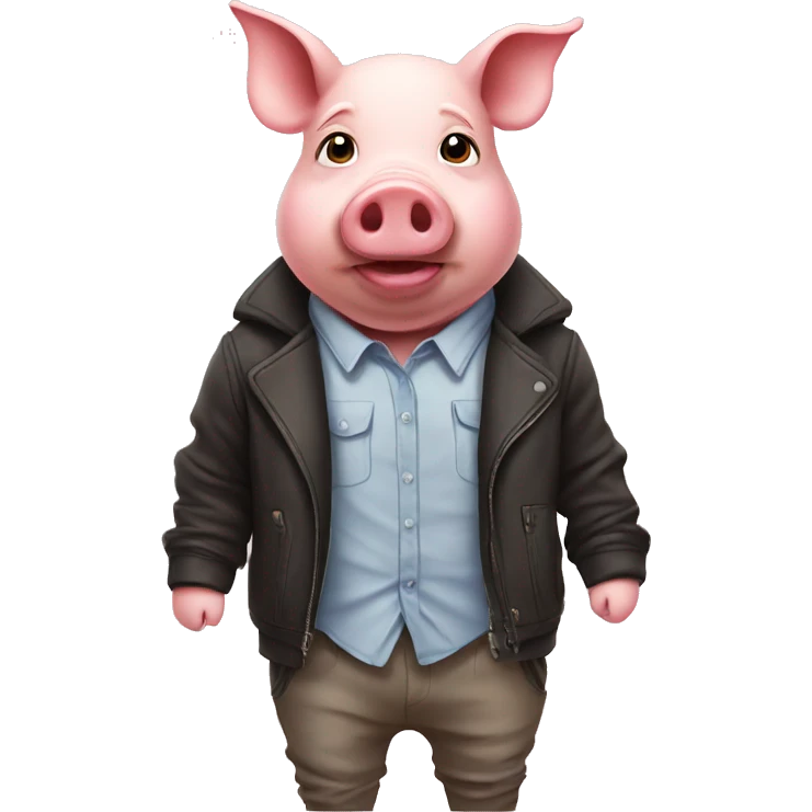 Pig wearing clothes emoji
