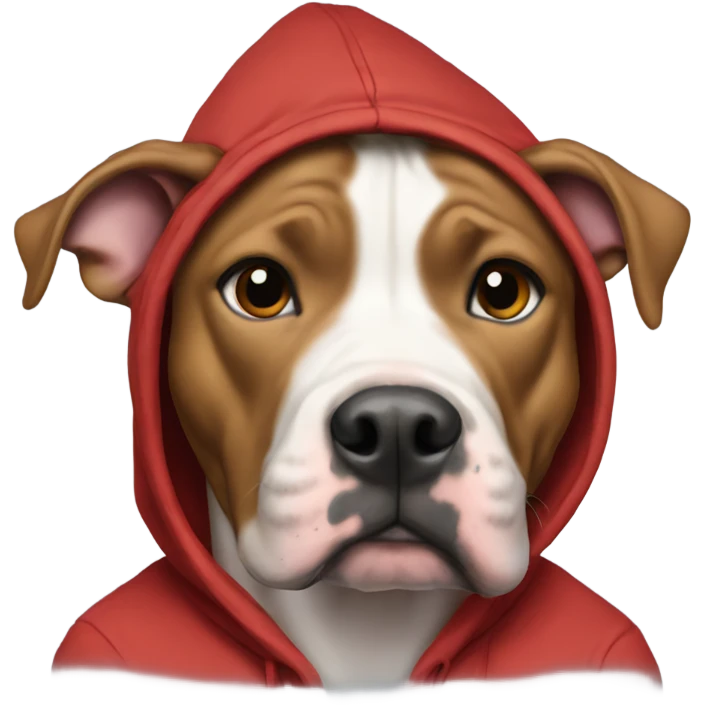 Pitt bull wearing a hoodie emoji
