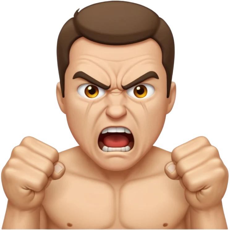angry shouting man emoji