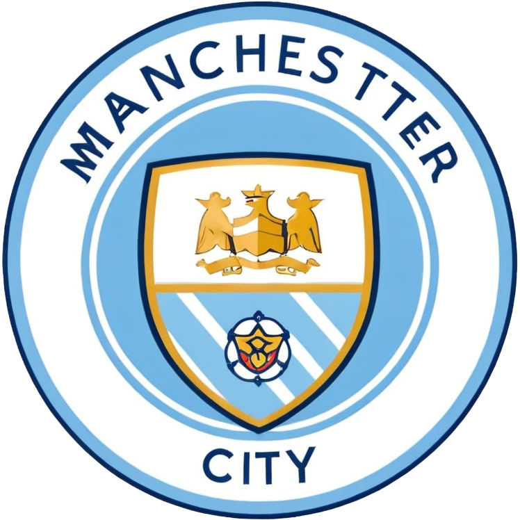 simplified Manchester City football club badge, blue and white emoji