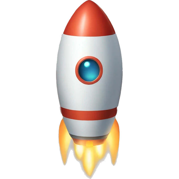 rocket in a form of V letter emoji