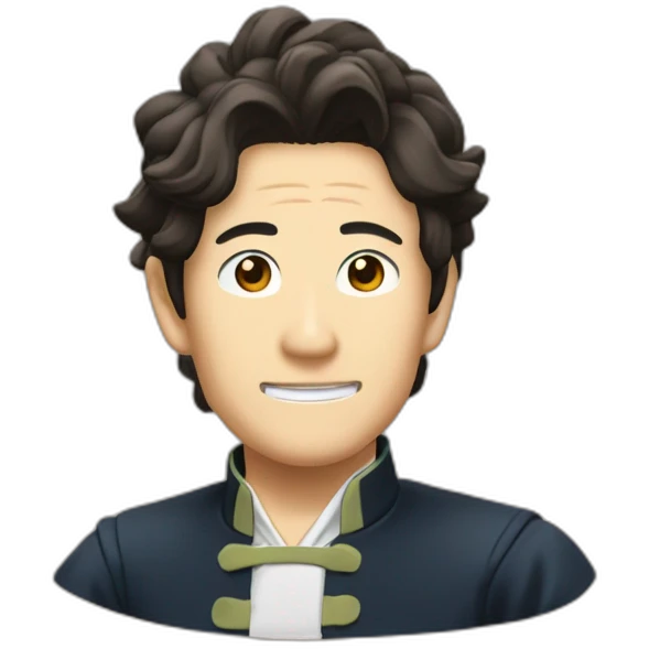 Tanjiro Kamado buvant de la bière emoji