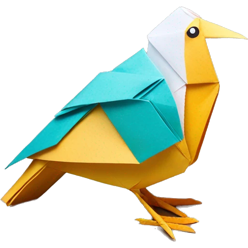 bird paper origami emoji