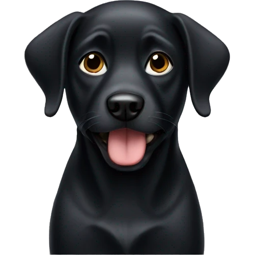 Black dog emoji