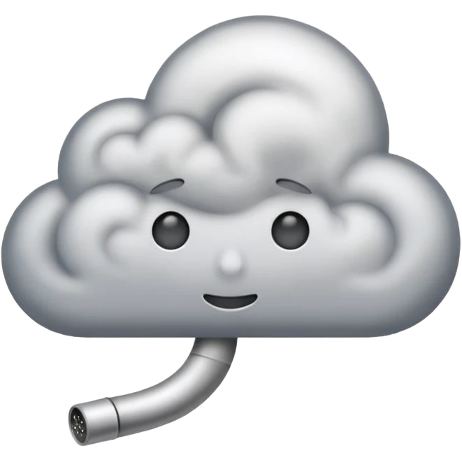 smoke coming out of a blunt emoji