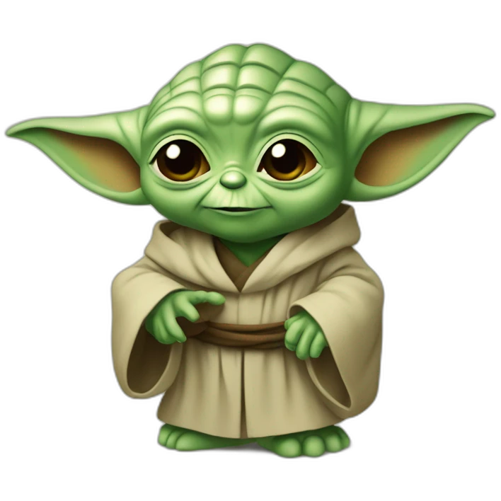 Yoda qui boit à une fête emoji