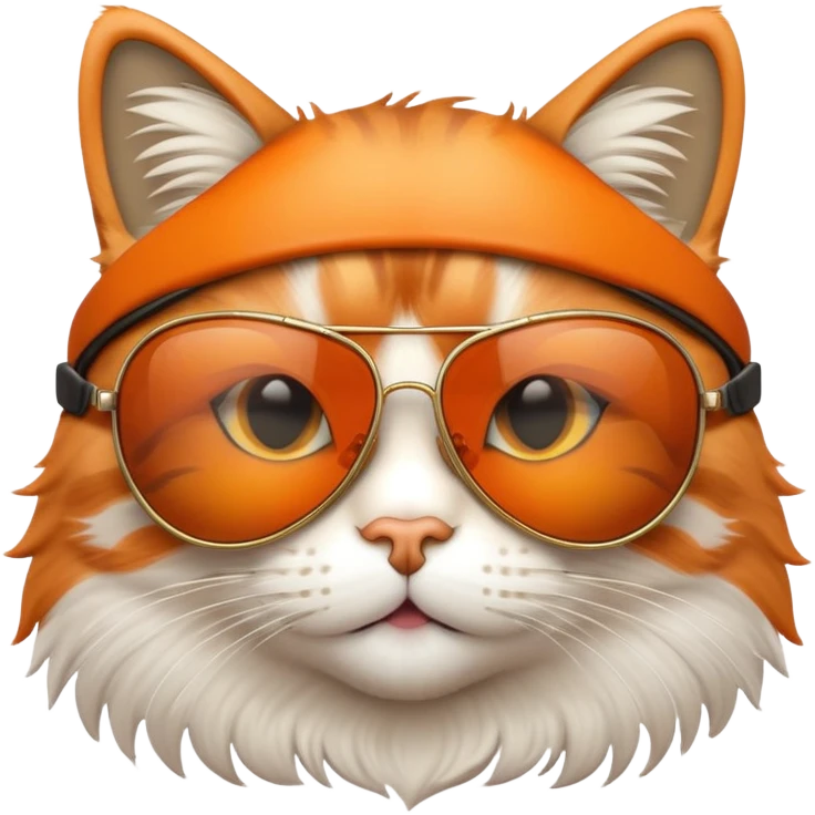 Cool cat with aviator sunglasses emoji