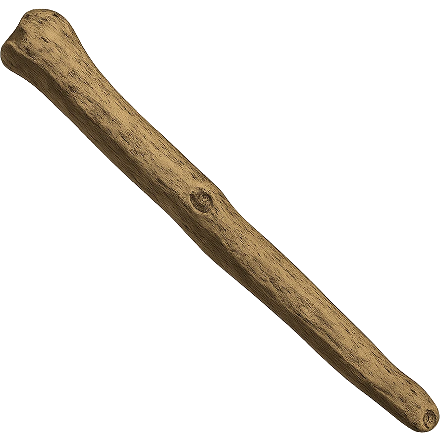 ghibli style realistic wooden stick emoji