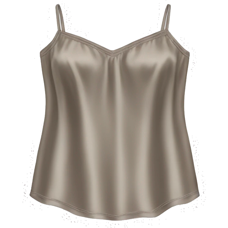 Realistic Isolated taupe silk camisole.  emoji