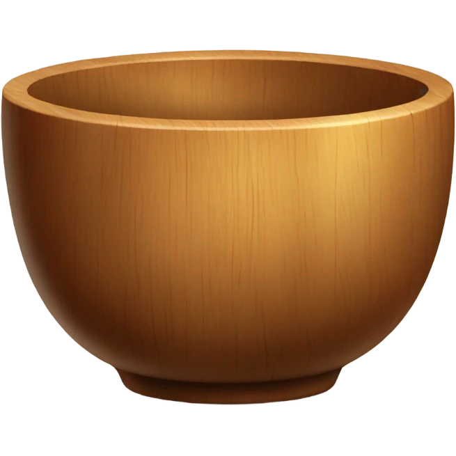 Round wooden bowl emoji