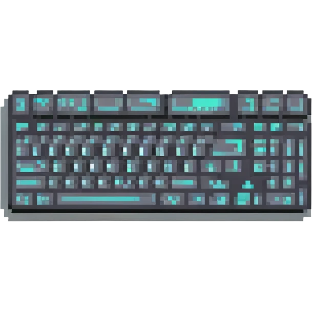 computer keyboard pixel art style emoji