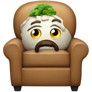 Stoned couch potato emoji