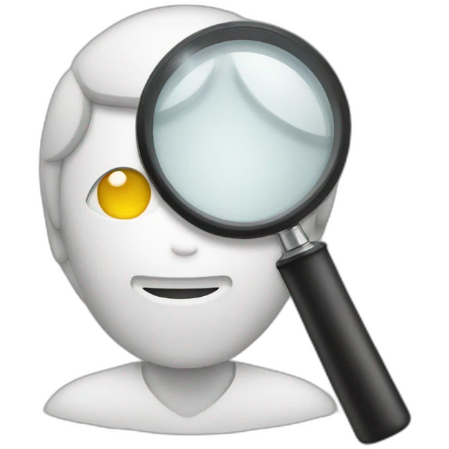 PERSON WITH MAGNIFYING GLASS emoji