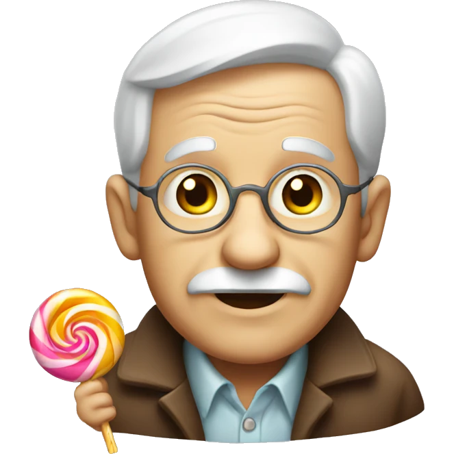 old man with candy  emoji