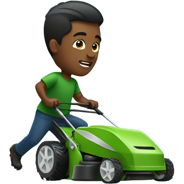 Football player mowing the lawn emoji