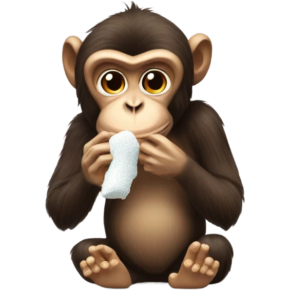 Monkey sniffing sugar emoji