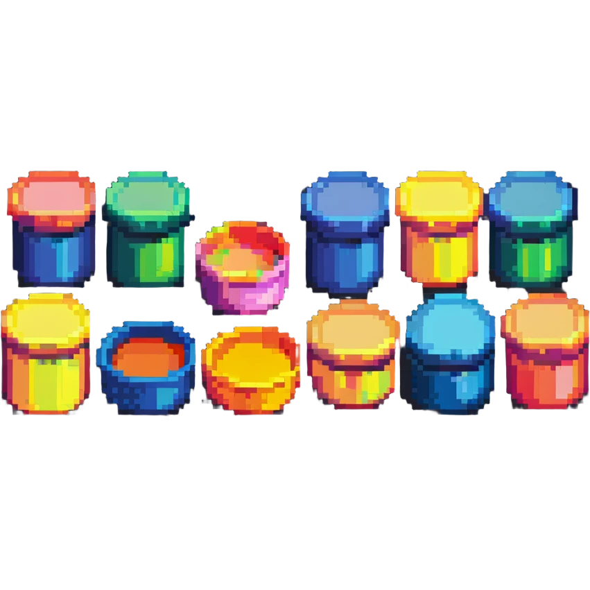 colorful modeling clay containers emoji