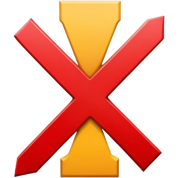 Red X sign emoji