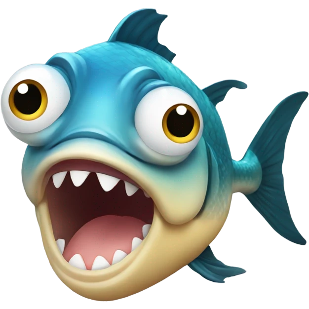 Fish eating a fish  emoji