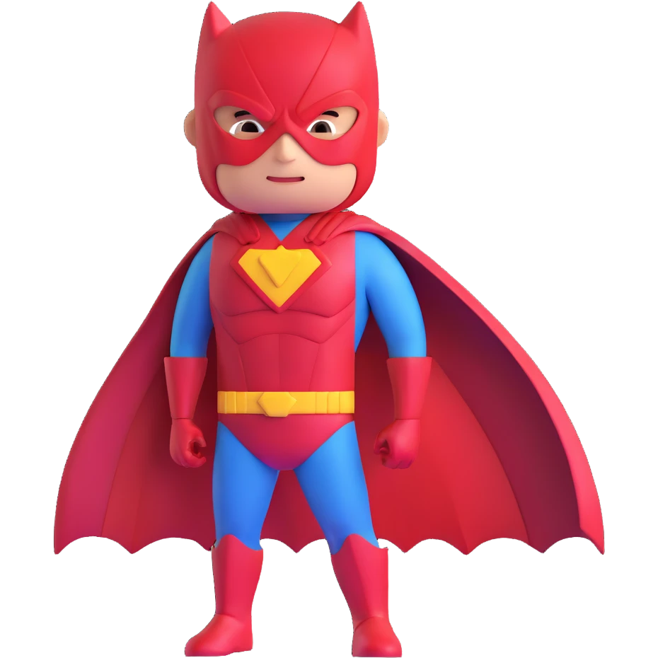 superhero with mask emoji
