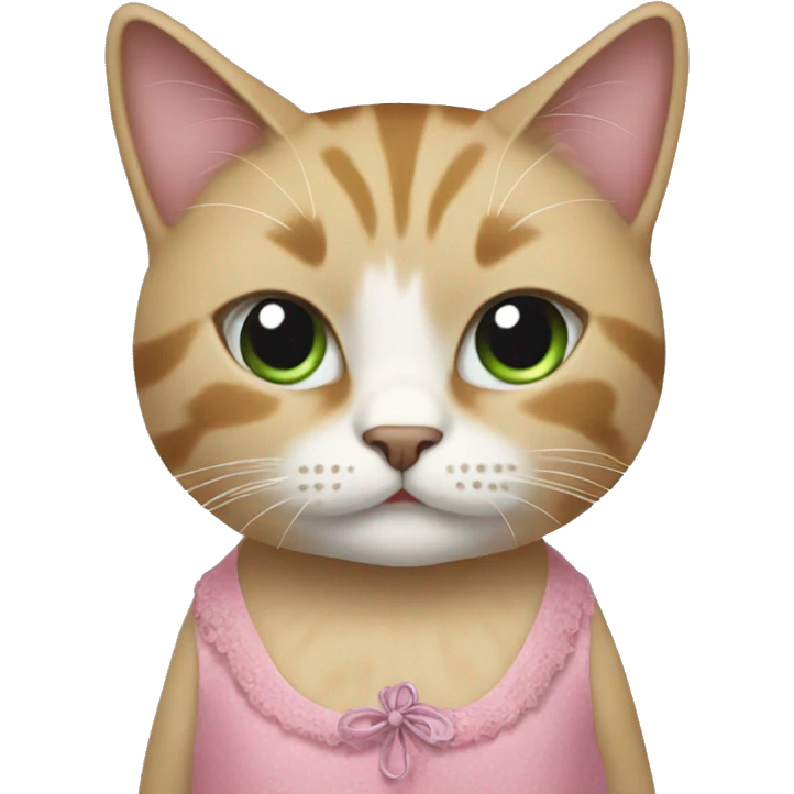 cat wearing a dress emoji